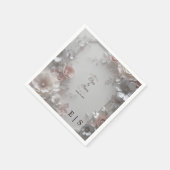 Rustikales elegantes 3D-Blumenpapier Napkin Serviette (Ecke)