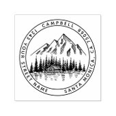 Rustikales Elegantes Bergpanorama Rücksendeadresse Permastempel (Design)