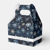 Rustikales Elegantes Blue Snowflakes Geschenkschachtel (Vorderseite)