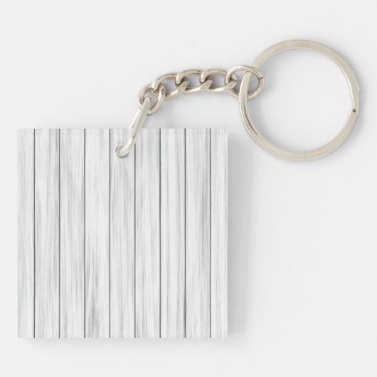 Rustikales elegantes Blumendesign Schlüsselanhänger (Rückseite)