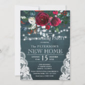 Rustikales, elegantes, blumengeschmücktes Party Einladung (Vorderseite)
