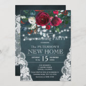 Rustikales, elegantes, blumengeschmücktes Party Einladung (Vorne/Hinten)