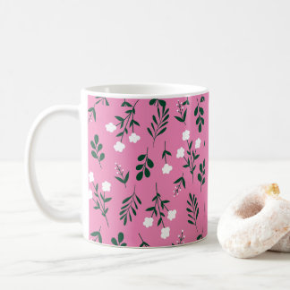 Rustikales Elegantes Blumenmuster Kaffeetasse