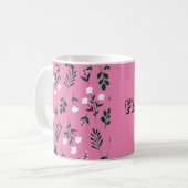 Rustikales Elegantes Blumenmuster Kaffeetasse (Vorderseite Links)