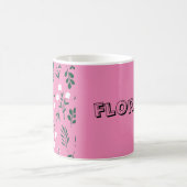 Rustikales Elegantes Blumenmuster Kaffeetasse (Mittel)