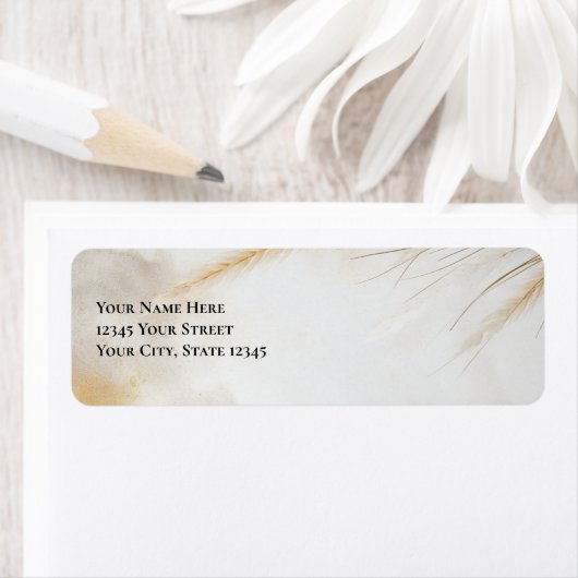 Rustikales Elegantes Bohemisches Floral Gold Pampa (Insitu)