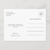 Rustikales Elegantes Brautparty Einladungspostkarte (Rückseite)