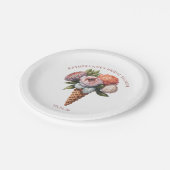 Rustikales Elegantes Brautparty Pappteller (Schrägansicht)