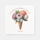 Rustikales Elegantes Brautparty Serviette (Vorderseite)