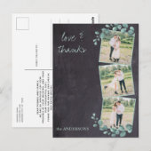 Rustikales elegantes Chalkboard-Foto Hochzeit Viel Postkarte (Vorne/Hinten)