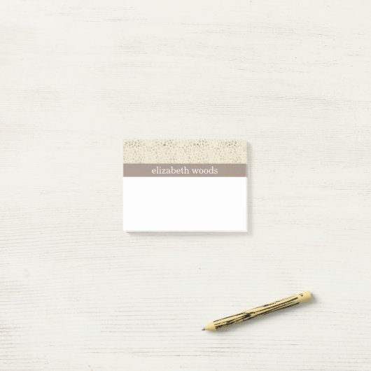 Rustikales elegantes Dots-Muster Post-it Klebezettel (Auf Schreibtisch)