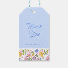 Rustikales Elegantes florales Geschäft Vielen Dank Geschenkanhänger