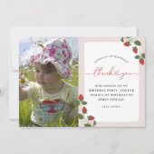 Rustikales Elegantes Foto Dankeskarte (Vorderseite)