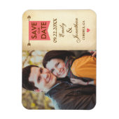 Rustikales Elegantes Foto Save the Date Magnet (Vertikal)
