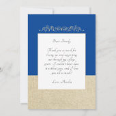 Rustikales Elegantes Goldenes Ornament 2 Foto Absc Dankeskarte (Rückseite)