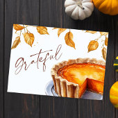 Rustikales Elegantes Grateful Fall Erntedank Feiertagskarte