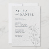 Rustikales Elegantes Hochzeitsempfang Einladung (Vorderseite)