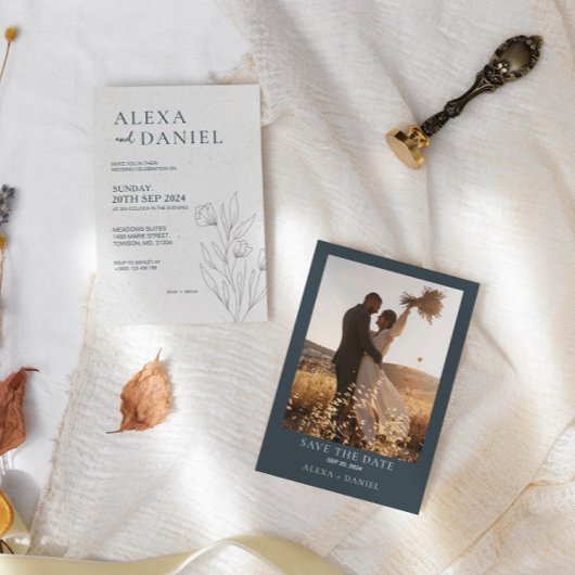 Rustikales Elegantes Hochzeitsempfang Einladung