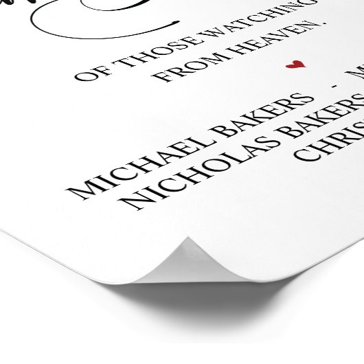 Rustikales Elegantes Hochzeitszertifikat Poster (Ecke)