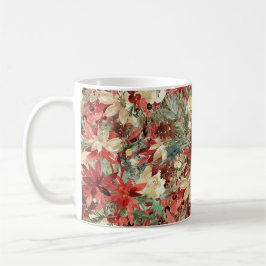 Rustikales Elegantes Holiday Poinsettia Weihnachte Kaffeetasse