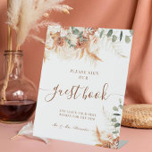 Rustikales Elegantes Modernes Gästebuch Sockelschild