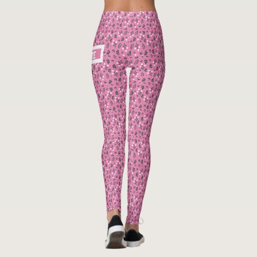 Rustikales elegantes Muster Leggings (Rückseite)