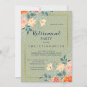 Rustikales Elegantes Party für die Aquarellbilder Einladung (Vorderseite)