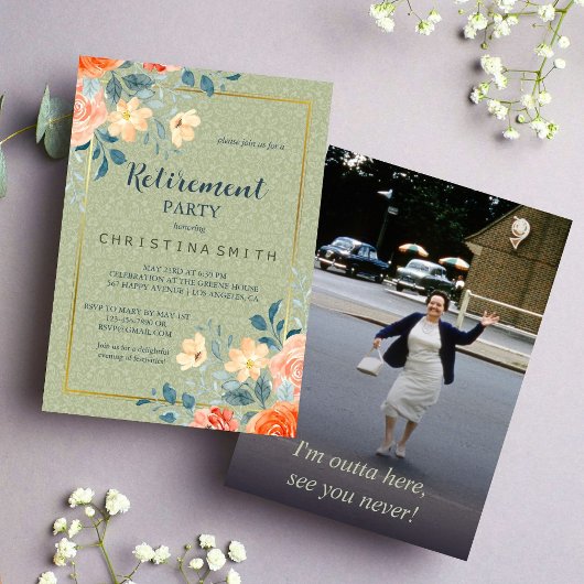 Rustikales Elegantes Party für die Aquarellbilder Einladung