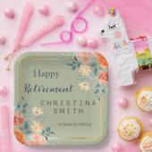 Rustikales Elegantes Party für die Aquarellbilder Pappteller (Party)