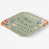 Rustikales Elegantes Party für die Aquarellbilder Pappteller (Gewinkelt)