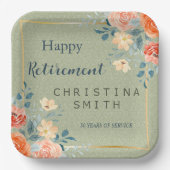 Rustikales Elegantes Party für die Aquarellbilder Pappteller (Vorderseite)