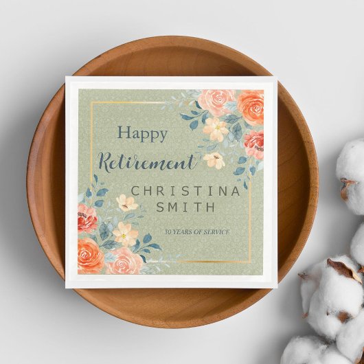 Rustikales Elegantes Party für die Aquarellbilder Serviette