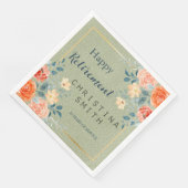 Rustikales Elegantes Party für die Aquarellbilder Serviette (Ecke)