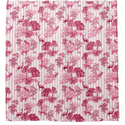 Rustikales Elegantes Rosa Duschvorhang (Vorderseite)