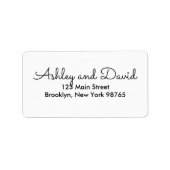 Rustikales Elegantes Rücksendeadresse-Label Adressaufkleber (Vorne)
