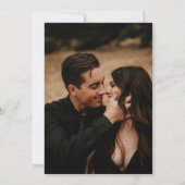 Rustikales, elegantes Schwarzgold verziert romanti Einladung (Rückseite)