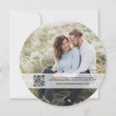 Rustikales, elegantes Script-Holz geschnitten Slic Einladung (Rückseite)