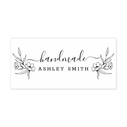 Rustikales, elegantes Skript für handmade Business Gummistempel (Prägung)