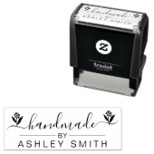 Rustikales, elegantes Skript für handmade Business Permastempel (Beispiel)