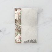 Rustikales Elegantes tropisches Blumenblatt Vielen Dankeskarte (Innenseite)