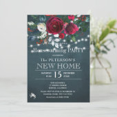 Rustikales, elegantes Weihnachtshaus-Party Einladung (Stehend Vorderseite)