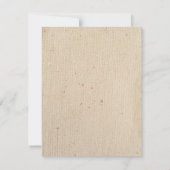 Rustikales Elfenbeinpapier - Minimalistisches Unte Mitteilungskarte (Rückseite)