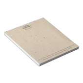 Rustikales Elfenbeinpapier - Minimalistisches Unte Notizblock (angewinkelt)