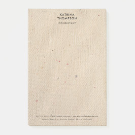 Rustikales Elfenbeinpapier - Minimalistisches Unte Post-it Klebezettel