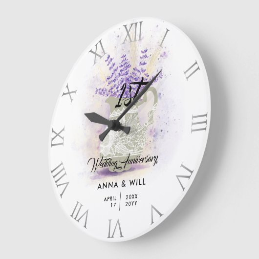 Rustikales Elftklassehaus Große Wanduhr (Winkel)