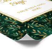 Rustikales Emerald Green Gold Eucalyptus Custom Si Poster (Ecke)