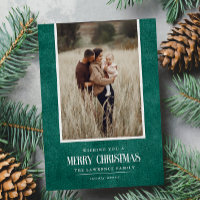 Rustikales Emerald Green Winter Weihnachts-Single-