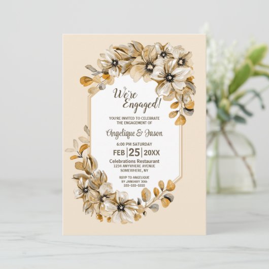 Rustikales Engagement Einladung (Stehend Vorderseite)