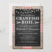 Rustikales Engagement für Crawfish Boil Einladung (Vorderseite)