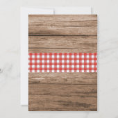 Rustikales Engagement für Crawfish Boil Einladung (Rückseite)